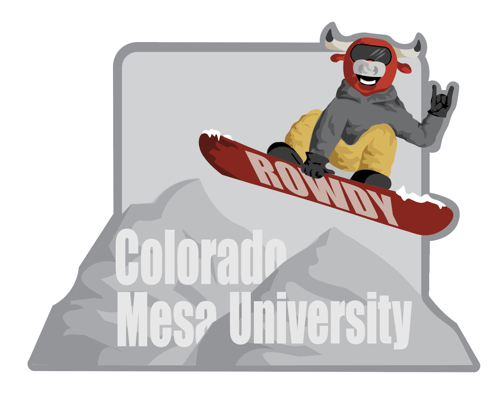 Sticker illustration, rowdy, colorado mesa university, Elissa Haut Design Portfolio